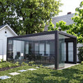 Aluminum Louvered Pergola with Flip Blades Corrosion-Resistant & Fast Delivery for Outdoor Use