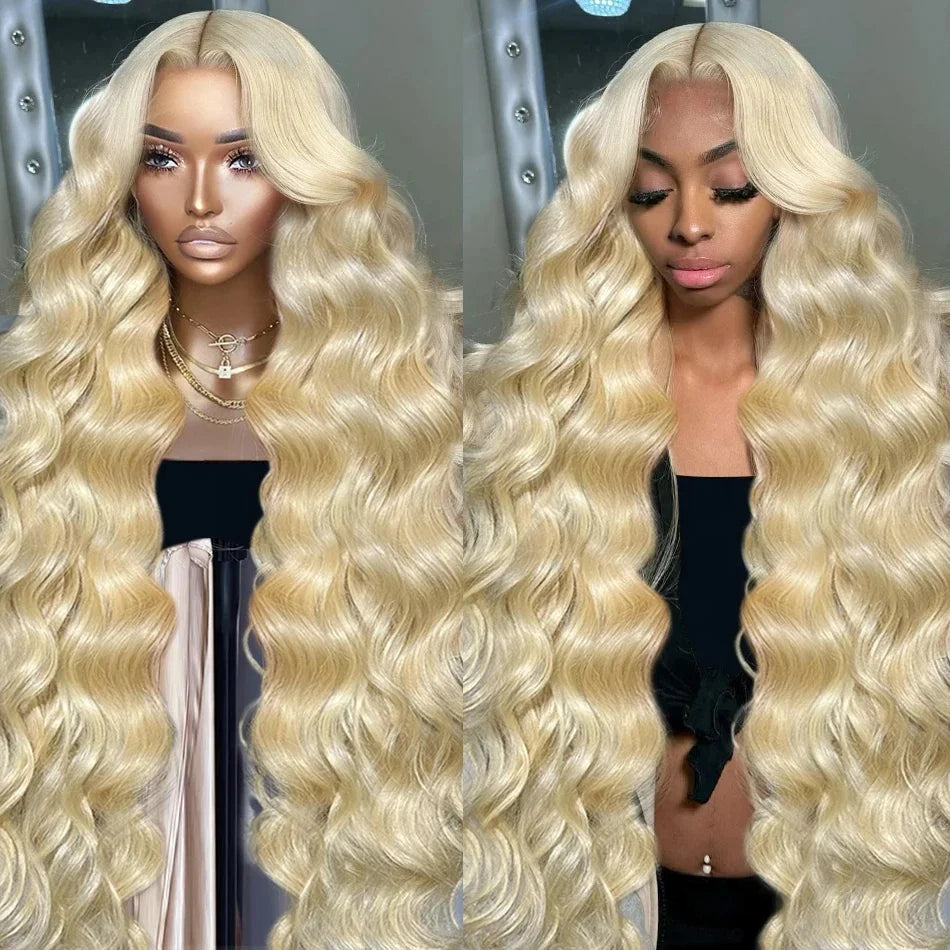Wholesale Cheap Blonde Lace Front Wig 180% Density 613 Transparent 13x4 Lace Frontal Wigs Body Wave Brazilian Human Hair Wig
