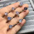 Fashion Classic Advanced Jewelry Purple Jade 925 Sterling Silver Ring