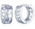 Fashion Hollow Heart Type Ring Women Jewelry Gold Plated Custom Earbuckle S925 Sterling Silver Women's Stud Earrings