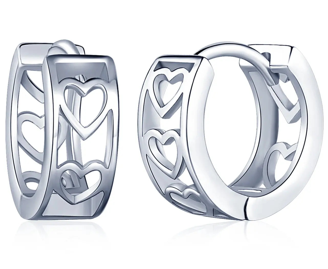 Fashion Hollow Heart Type Ring Women Jewelry Gold Plated Custom Earbuckle S925 Sterling Silver Women's Stud Earrings