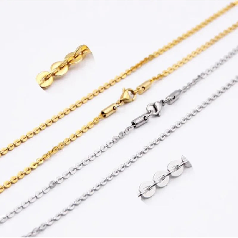 Wholesale 20" Inches Simple Fashion 316L Surgical Stainless Steel Shiny 2mm 3 Width Boston Style Chain Necklaces