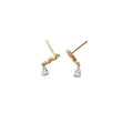 RainbowKing Female Long Star Point Earrings S925 Sterling Silver Plated 16K Gold with French Crushed Diamond Zircon for Wedding