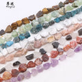 Wholesale Middle Hole Freeform Natural Raw Stone Beads Irregular Rough Amethyst/Agate/Fluorite Nugget Beads for Jewelry Making
