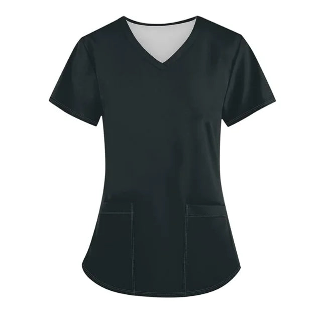 European Style Unisex Short-Sleeved Doctors V Neck Top Style Pants Nursing Sets Hospital Uniform