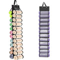 24-Piece Plastic Yoga Legging Storage Organizer Hanging Storage Bag Clothes T-Shirts Underwear Closets Wardrobe Roll Holder