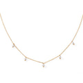 INS Simple Stainless Steel 14K Gold Plated Imitation Pearl Pendant Necklace 4MM Titanium Steel Pearl Tassel Choker Link Chain