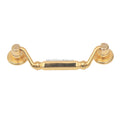 Stock Supply Box Accessories 97 X 27mm Good Quality Zinc Alloy Shiny Gold and Shiny Silver Metal Handle for Wooden Boxes