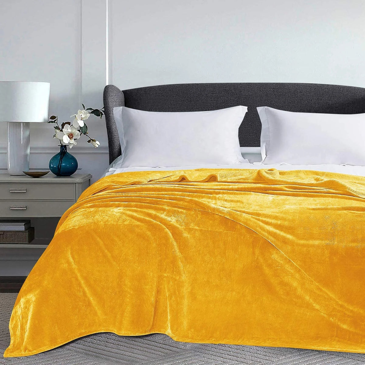 Eco-Friendly Super Soft Lightweight Plush Cozy Fuzzy Polyester Recycled Fleece Throw Blanket Fleece Blanket Throws for Bed MegaBDM