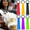 48 PCS DIY Cheerleader Pom Poms Name Tags Ribbon Personalized Travel Suitcases Name Labels for Events Backpack Keychains