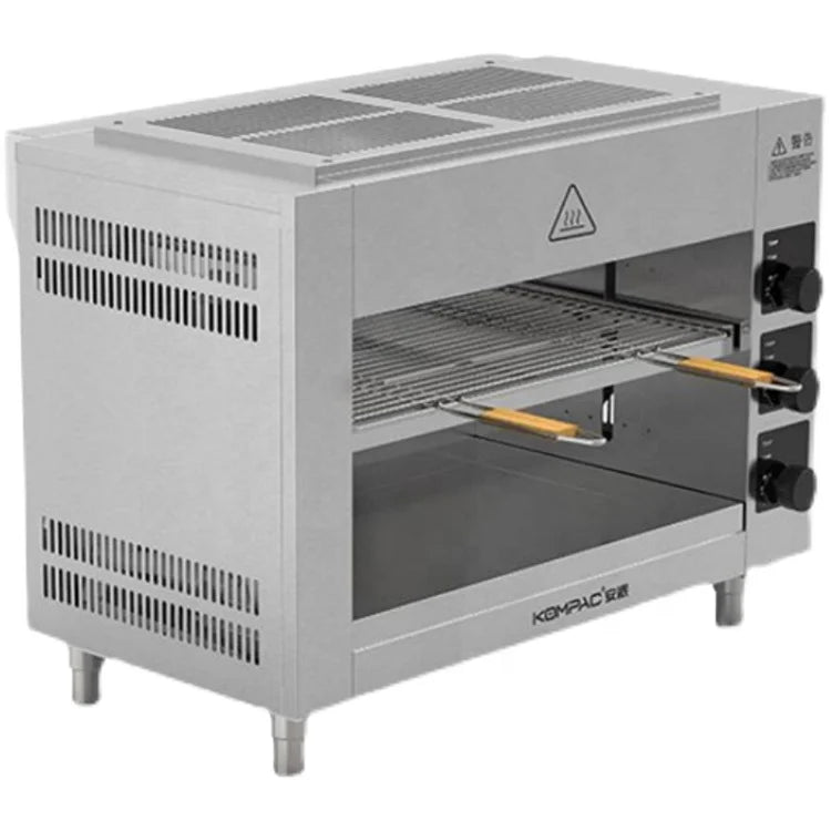 Japanese Commercial Smokeless Stainless Steel Infrared Electric Baking Oven Lift Type Big Size Stainless Steel Electric Grill