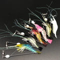 8cm 5g Luminous Shrimp Silicon Soft Artificial Bait With Hooks Swivels Anzois Para Pesca Sabiki Rigs Fishing Tackle