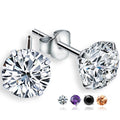 Hot Selling Trendy Zircon Stud Earrings 925 Sterling Silver Rhodium Plated for Wedding & Party