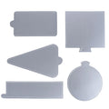100pcs Food Grade Silver Mini Cake Base Board Different Shaped Sheet Cake Paper Board