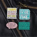 Custom DIY Logo "Babe with the Power"" Eye-Catching Brooch - Lightweight Alloy Enamel Pin