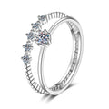 Romantic Pair Ring Set S925 Sterling Silver Moissanite Eternity Ring Engagement Diamond Moissanite Ring
