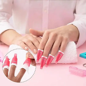 Cheap Wholesale DIY Manicure Art 100% Recycle Plastic Reusable Finger Nail Gel Remover Clips Clamp