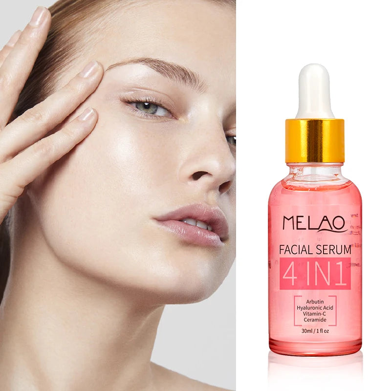 MELAO Whitening Lightening Hydra Nourishing 4 in 1 Serum Niacinamide Hyaluronic Acid Vitamin C Vitamin E Facial Skin Serum