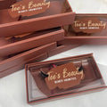 B994-1 Wholesale Brown Empty Eyelash Lash Packaging Box Eyelash case Eyelash Boxes Custom logo