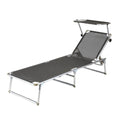 Modern Outdoor Leisure Aluminum Foldable Beach Bed Sun Lounge for Pool Side Garden Patio Reclining Folding Design
