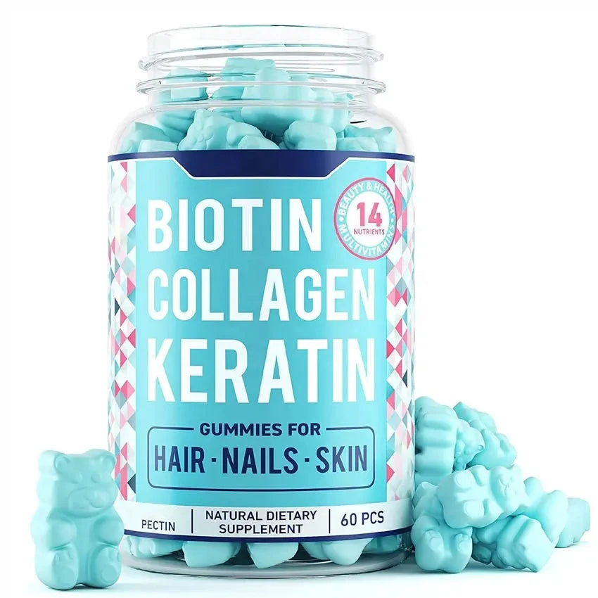Private Label Hair Gummies Vitamins Gummy Hair Nails Growth Vitamins Gummies Good Product
