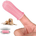 Silicone Finger Protect Gums 360 Degrees Surround Tooth Brush Soft Dog Finger Brush Toothbrush for PET Pet Waste Disposal Cats