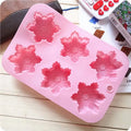Star Snowflake Round Snowflake Cake Mould Handmade Soap Candle Silicone Mold