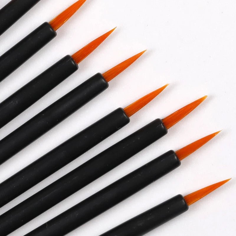 Manufacturer's Disposable Cosmetic Eyeliner Extension Mascara Set Angled Nylon Eye Brush Liquid Plastic Fiber Material