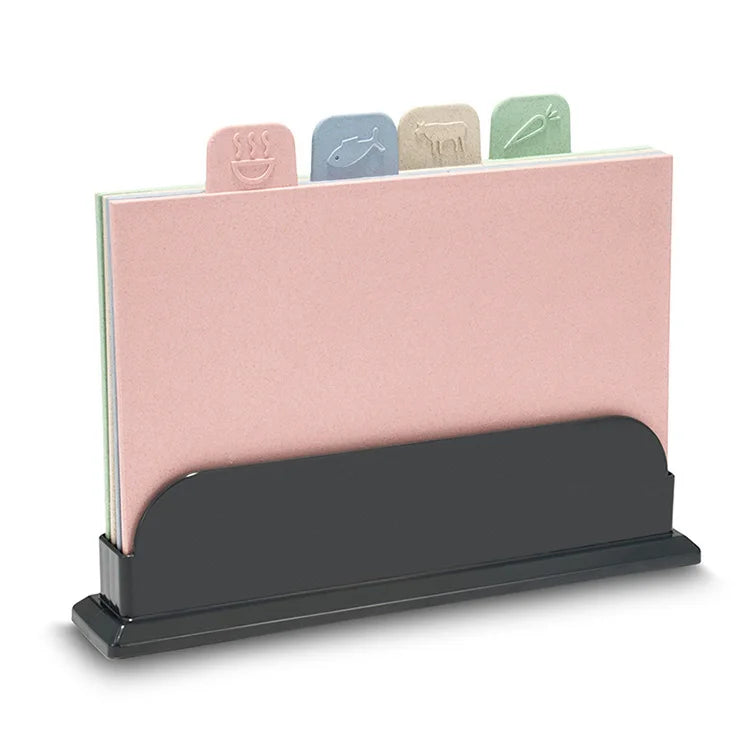 Shipping to USA FBA Kitchen Accessories Gadgets Cookware Sets Wheat Straw 4pcs Cutting Board Non-slip Chopping Board
