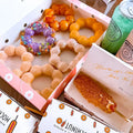 Manufacturer Supplier Foldable Mochinut Packaging Box Embossed Paper for Mochi Donuts Take Away Packing for Sushi Food Packaging