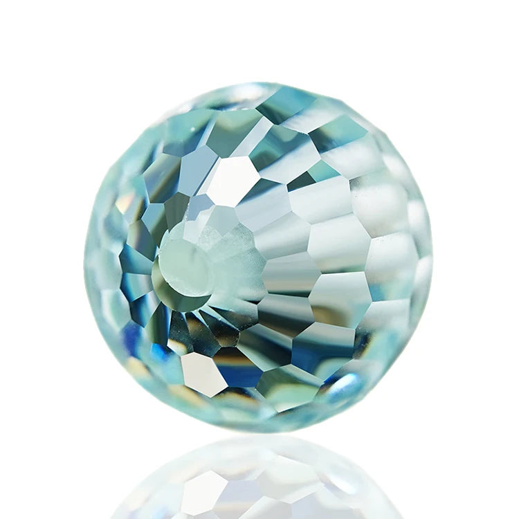 SICGEM Custom Blue 5mm Round Faceted Loose Moissanite Beads 5Mm Rough Diamond Beads