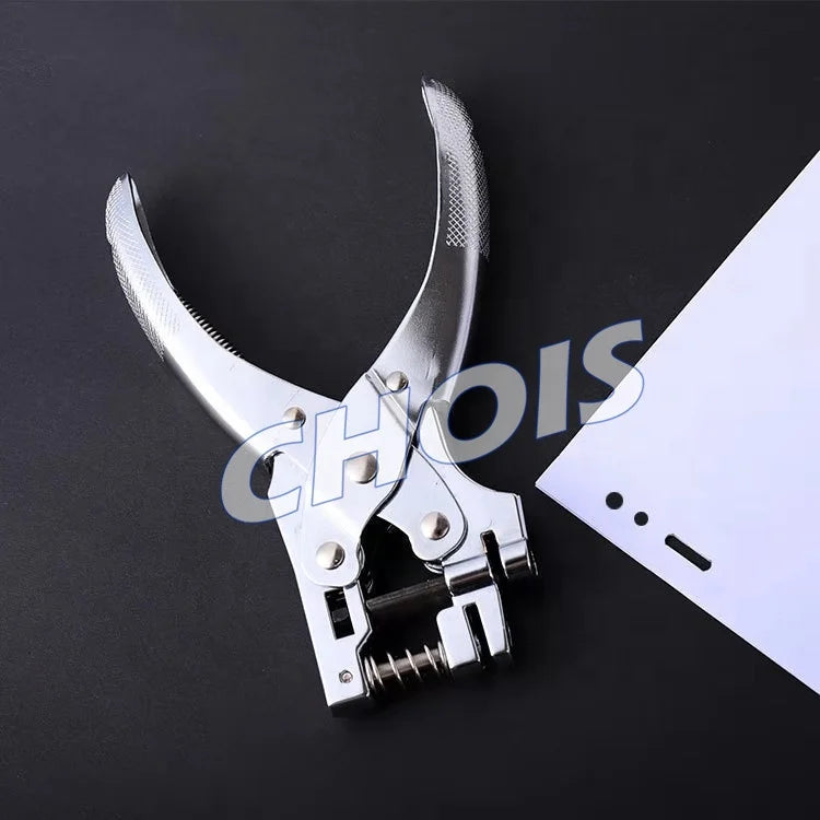 Small Hand Held Multi Size Slot Hole Punch Oval Shape 3mm*13mm & Round Shape 3mm