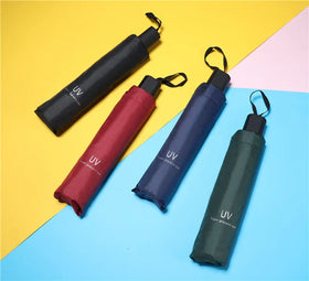Custom Logo Printed Foldable Umbrellas for Adults Classic Craftsman Design 3-Fold Summer Rain Gear