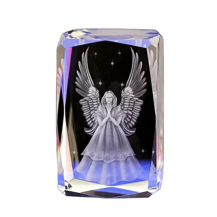 Honor of Crystal Diy Crystal Glass Cube Indian Wedding Return Gift Multi Color Rose 3D Laser Engraved Crystal Block