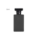 Empty Thick Matte Black Rectangle 30ml 50ml 100ml Crimp Perfume Glass Bottles  Parfum Bottle