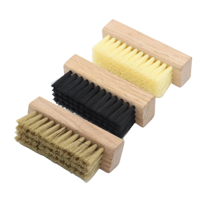 Oak Wood Hard pp Hair Medium Plastic Hair Soft Pig Hair Brush Sneaker Shoe Cleaning Brush