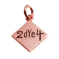Custom Metal Brand Name Tags Zinc Alloy Rose Gold Hang Charms Gold Plated Jewelry Pendant for Keychain Christian Religious Style