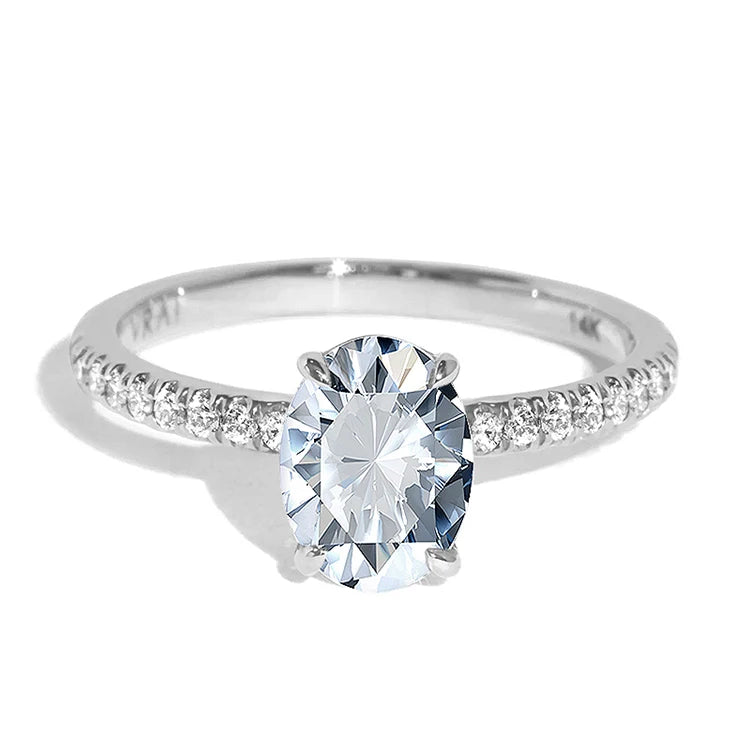 Luxury Wedding Ring Engagement Rings Lab Grown Diamond 1 Carat DEF VS1 HPHT CVD 10k 14k 750 Gold Jewelry Rings for Women