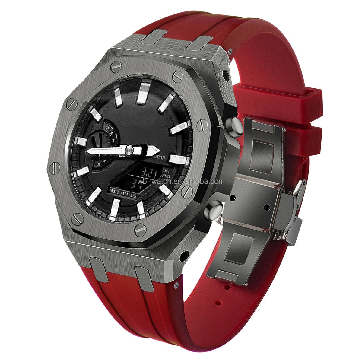 Casiaok Ga-2100 Modification Farmington Oak Accessories GA 2100 Silicone Strap Steel Metal Case Set G Watch Shock GA2100 Band