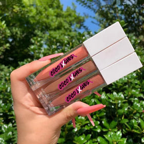 7ml Custom logo Plastic Tube Custom Empty Lipgloss Tubes Private Label Square Lip Gloss Tubes