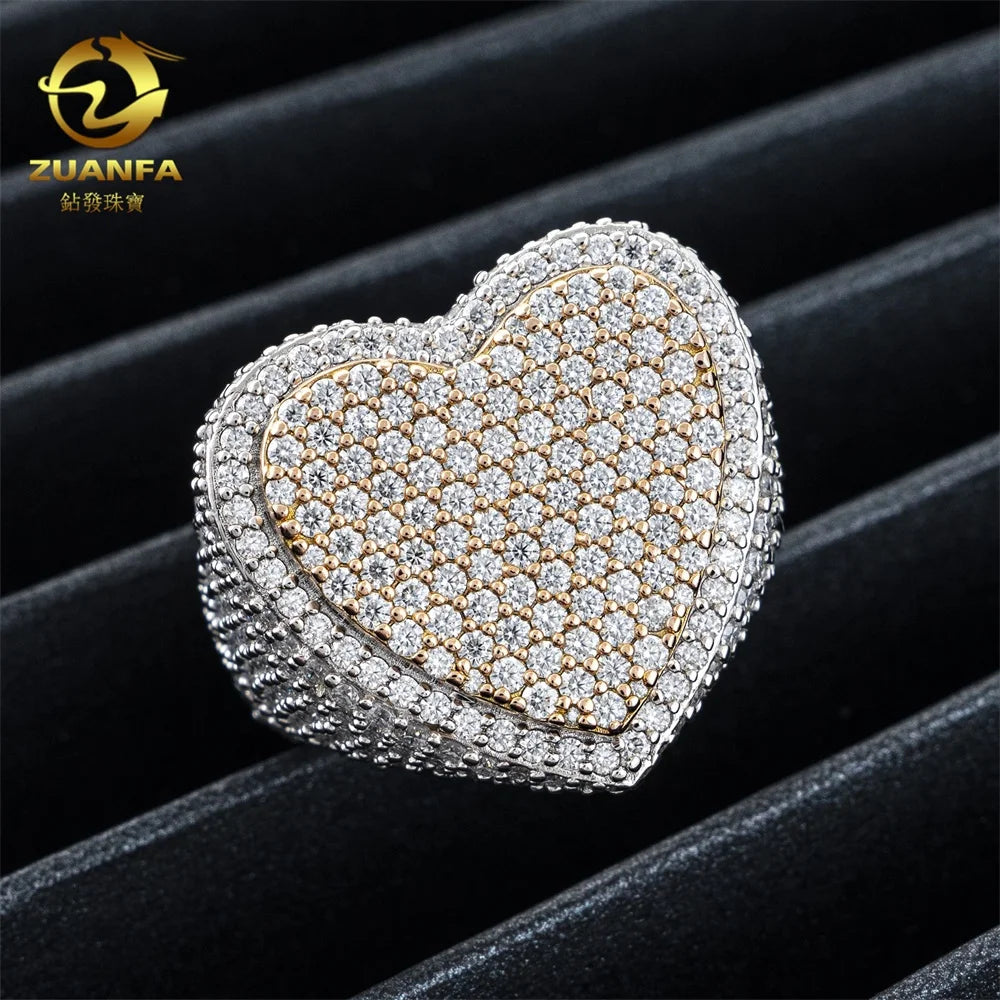 28 Styles Collection Luxury Silver Jewelry VVS Moissanite Finger Ring Real Gold Plated Hip Hop Iced Out Rings Men Diamond Ring