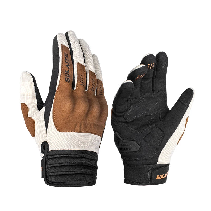 SULAITE Gloves Breathable Touchscreen Gauntlet Bike Riding Gants Moto Sulaite Guantes Pra Motocicleta