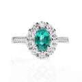 Women Luxury 5*7mm Oval Cut 5A Cubic Zirconia Gemstone Ring 925 Sterling Silver Rings for Girl