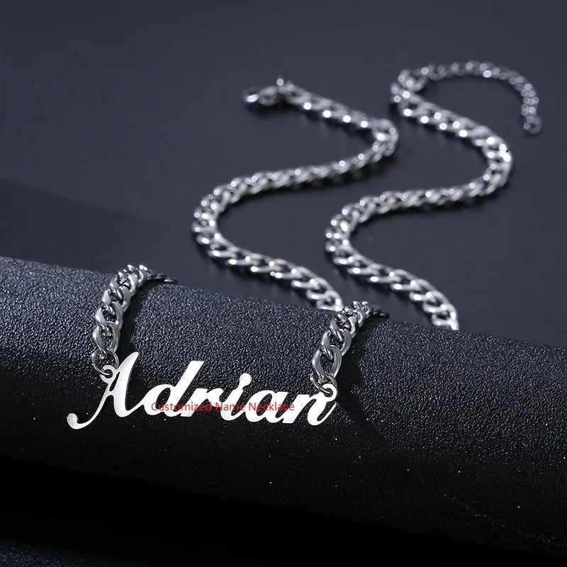 Mother's Day Gift Fashion Simple Custom Women's Stainless Steel Mama Letter Necklace