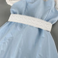 Simple Fashion Ladies Decorative Elastic Thin Belt with Alloy Buckle Waist Seal and Lace Trim