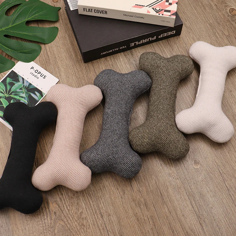 Custom Dog Toy Embroidered Name Pet Dog Toys Bone Chew Toys Puppy Dog Christmas Gift