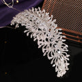 Copper Cubic Zircon Wedding Tiara Classic Design Crystal Hair Accessories Luxury Bridal Crowns for Women 6474 Corona Princesa