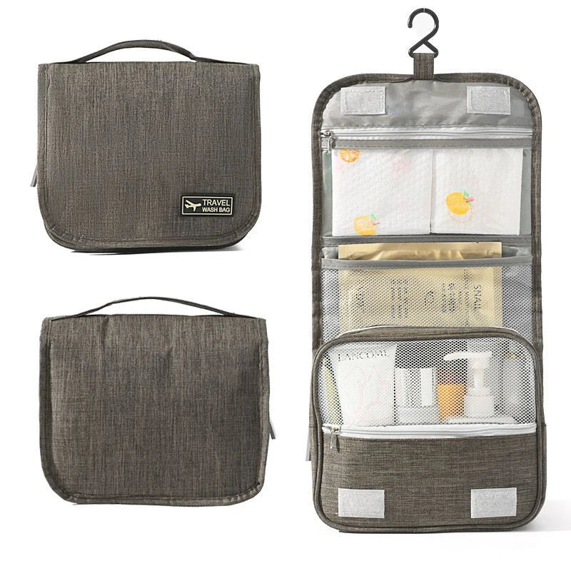 Hanging Toiletry Bag  Durable 300D Cationic Polyester Travel Organizer with Hook