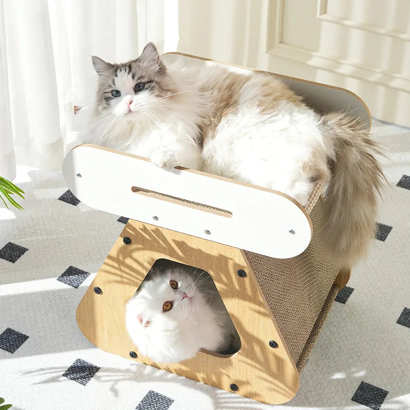 Dual-Layer Cat Scratch Board Nest Corrugated Paper Integrated Universal Sofa Four Seasons Wear-Resistant Cat Furniture Carton