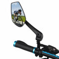 Bicycle Reflector Adjustable Acrylic Mirror Mountain Bike Collapsible Rearview Mirror 360-degree Rotation Mirror